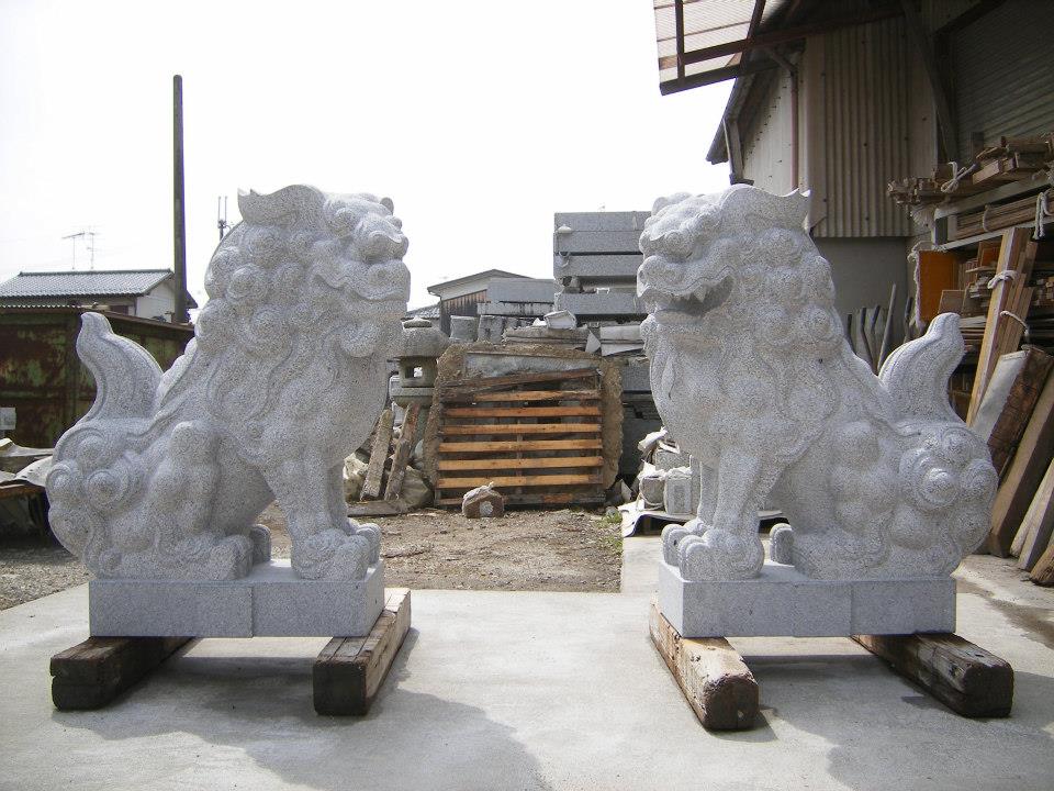 三尺五寸ムシリ仕上げ狛犬