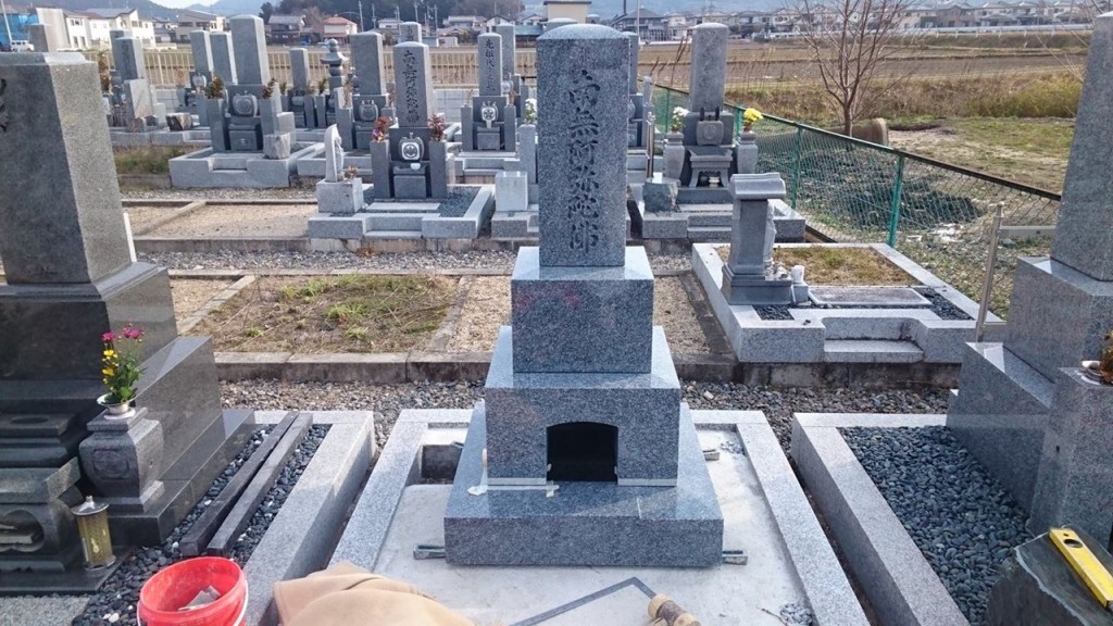 春彼岸の墓石工事【墓石建立編】|滋賀県近江八幡市安土町浄厳院東霊園