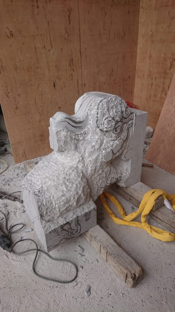 「岡崎型狛犬　彦根市久留美神社に奉納！！　12　　荒ムシリ、ムシリ動画編　　」