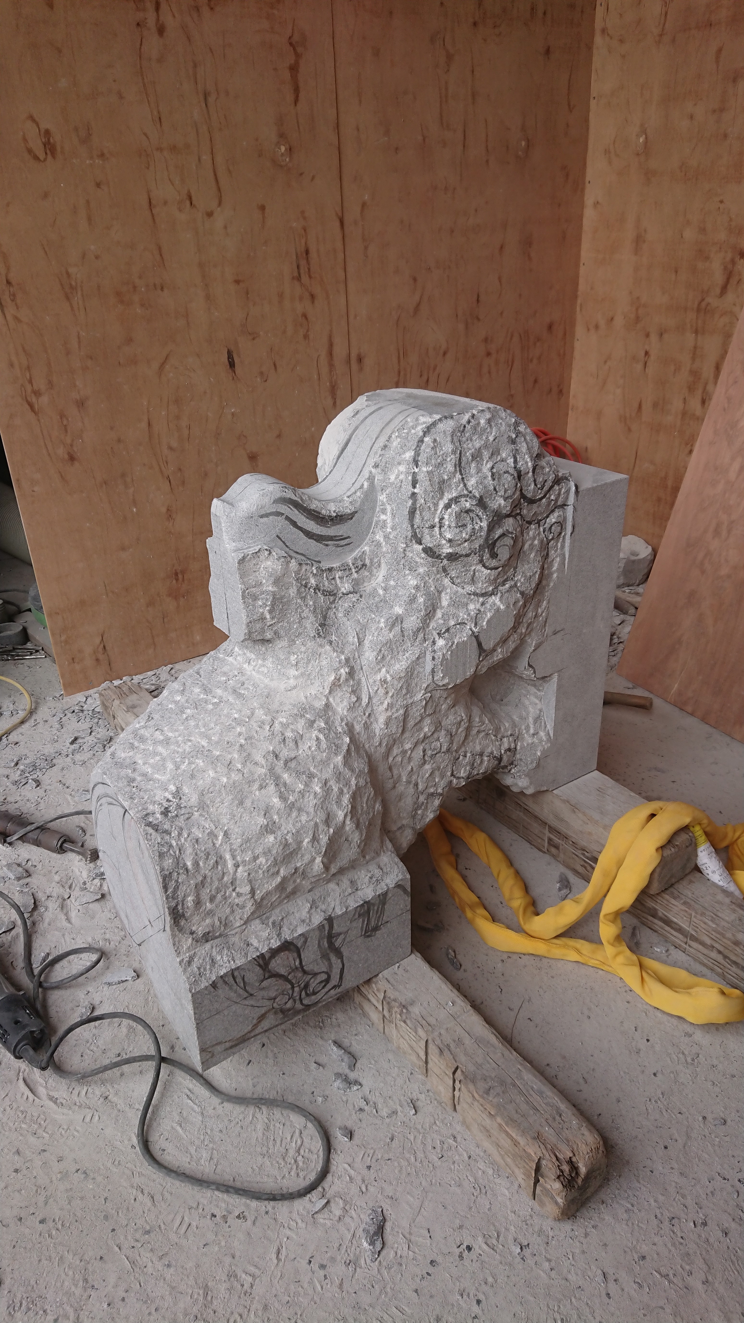 「岡崎型狛犬　彦根市久留美神社に奉納！！　12　　荒ムシリ、ムシリ動画編　　」