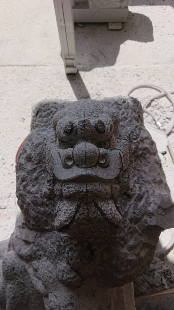 「岡崎型狛犬　彦根市久留美神社に奉納！！　23　　吽型頭のうず加工編　」