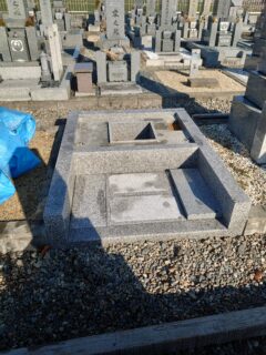 「またまたバリアフリー型巻石でお墓建て!!　完成編　近江八幡市　安土町　浄厳院　東霊園」